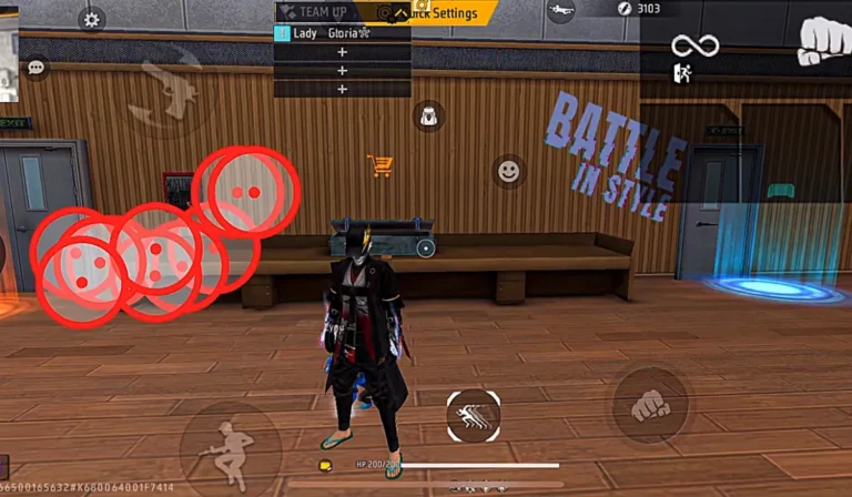 Macro Space Panel for iPhone with Free Fire sensitivity settings and gameplay controls